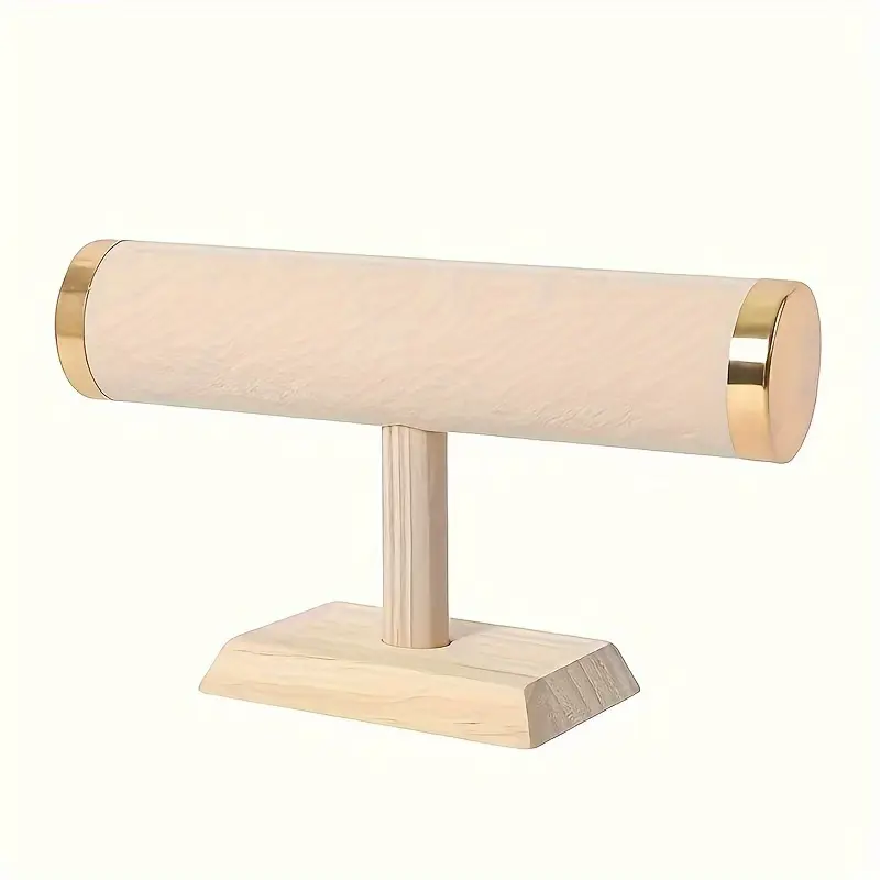 1 elegante houten sieradenstandaard, meerdere doeleinden onafgewerkte ovale tafelblad armband halskettinghouder, details 4