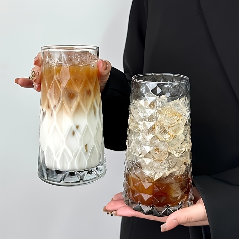 2pcs Set Multifunctional Glass Drinking Cups -, Insulated, Suitable For Iced Coffee, Juice, Whiskey, And Beer - For Home, Bar, And Restaurant Use