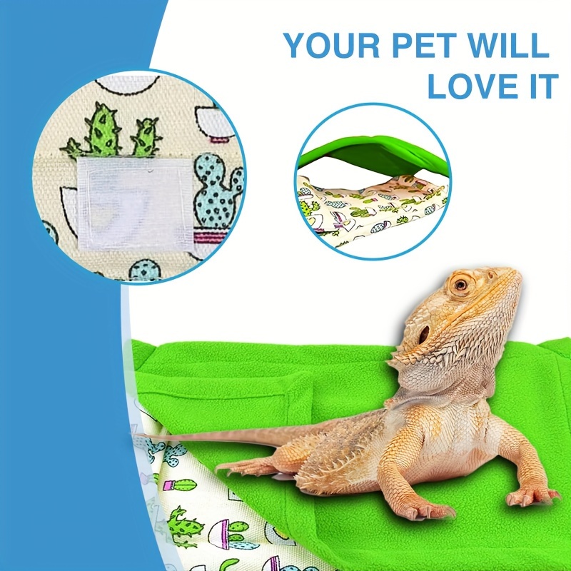 Sleeping Bag Set for Reptiles, Including a Pillow And Blanket, Designed for Bearded Dragons And Suitable for Guinea Pigs, Rats, And Hamsters - Image 5