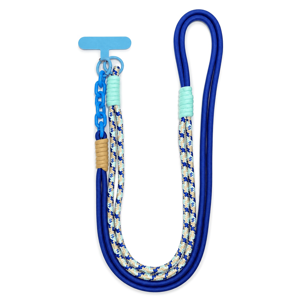 TEMU 1pc Crossbody Phone Lanyard Anti-theft Strap, Durable Woven Neckband With Rotating Hook, Universal Phone Holder For Travel, Work, And Outdoor