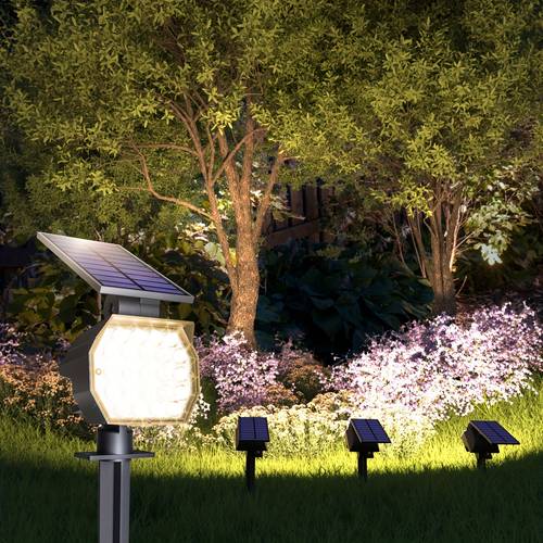 2 4 6 pack solar spot lights outdoor wterproof 23 leds solar landscape lights with auto on off lighting solar spotlight outdoor solar lights for yard garden