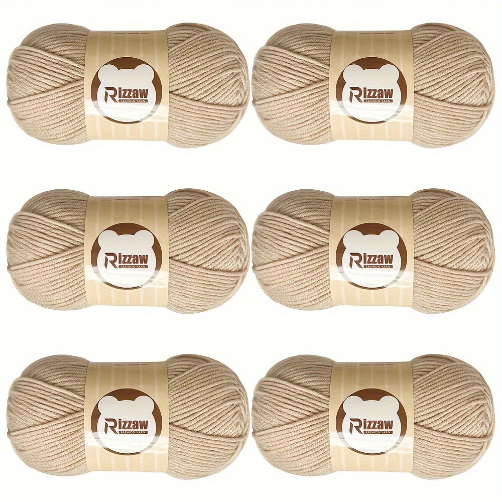 E-shop 6er-Pack 50G Weiches Garn Anfänger Set, Garn Häkeldecke, Geeignet zum Stricken Häkeln, Tragetasche, Pullover