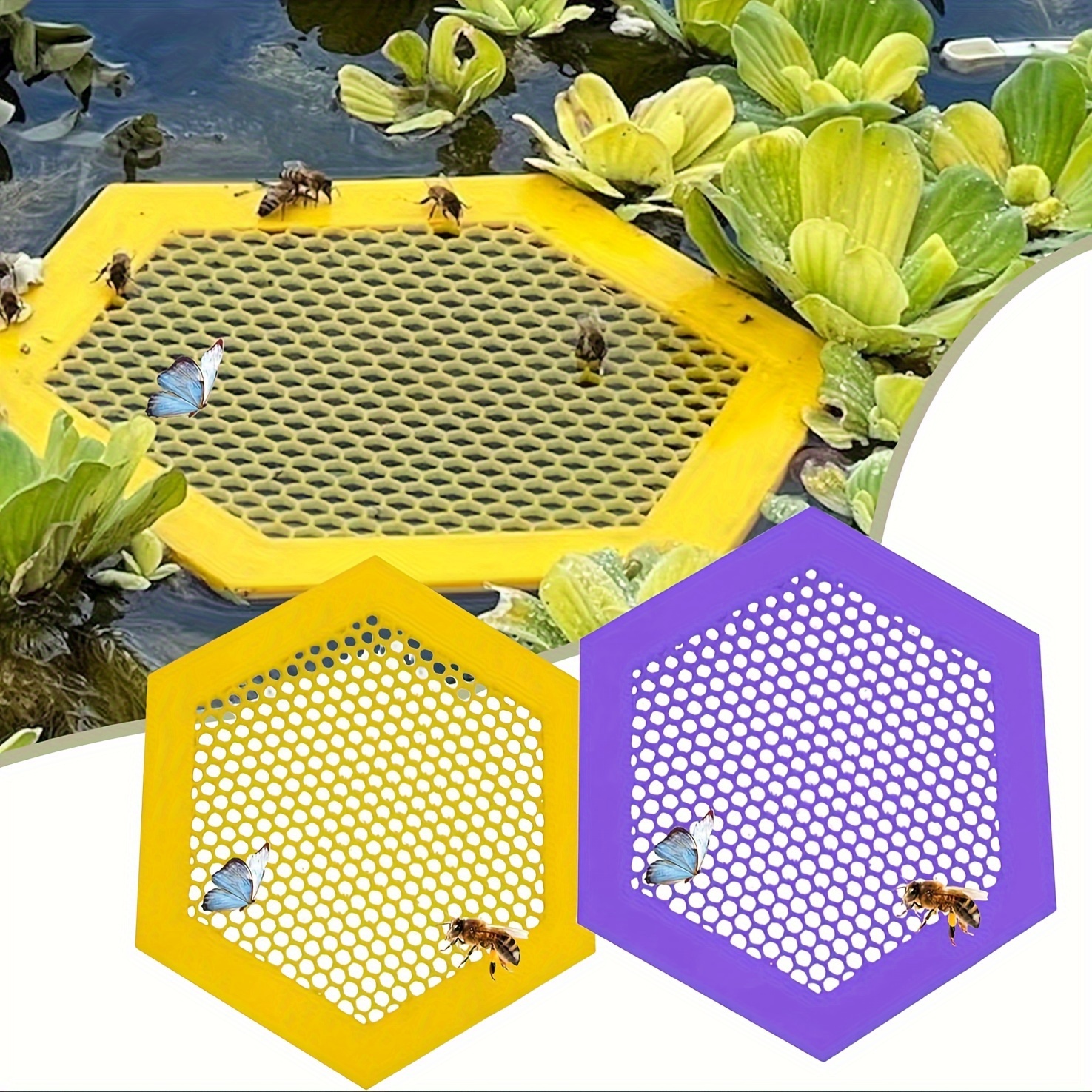 

Bee-friendly Garden Decoration: Floating Bee Islands - High-quality Plastic Bee Watering Stations For - Suitable For Bees And Butterflies