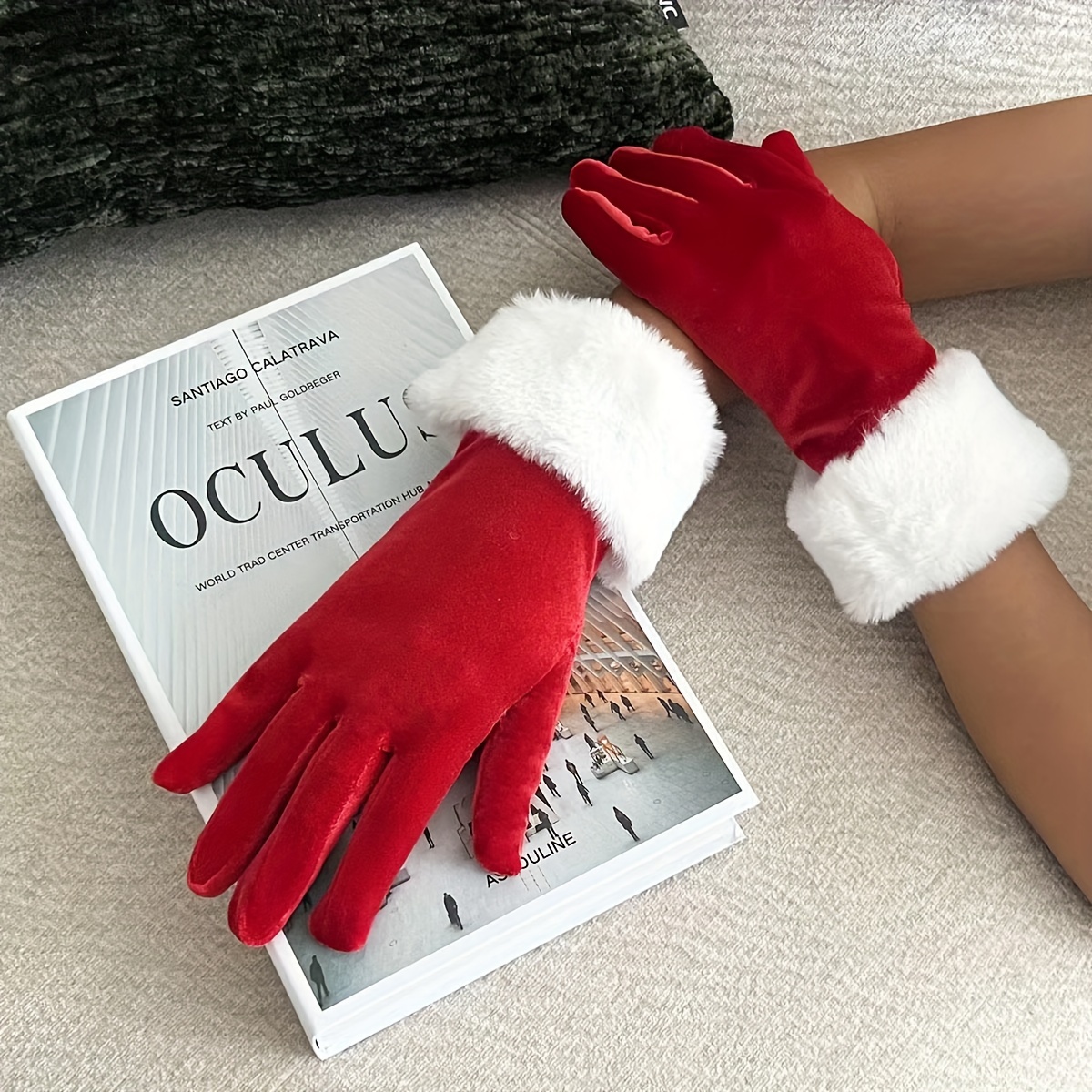 christmas party etiquette performance gloves elegant red Temu Oman