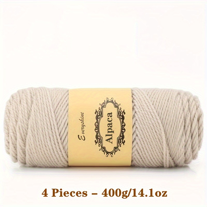 Image of 4pcs Alpaca Wool Yarn Bundle, Multicolor And Marled Alpaca Yarn Pack For Knitting And Crocheting, Warm Projects, Sweaters, Shawls, Hats, 100g/ball, 4 Balls (400g/14.1oz Total)