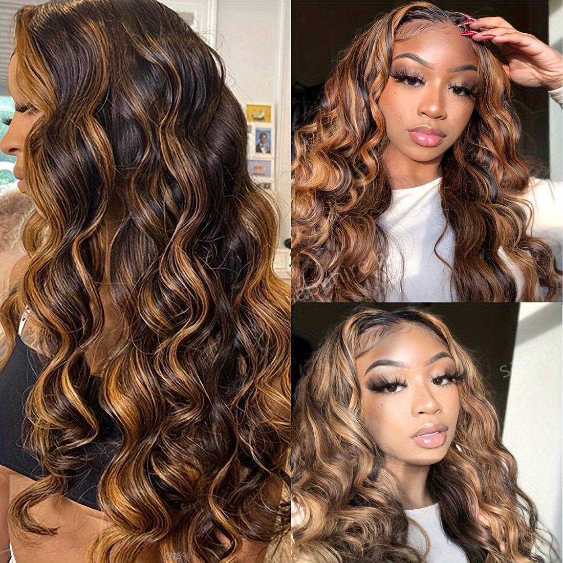 bundles brazilian human hair weave brown blonde Temu Canada