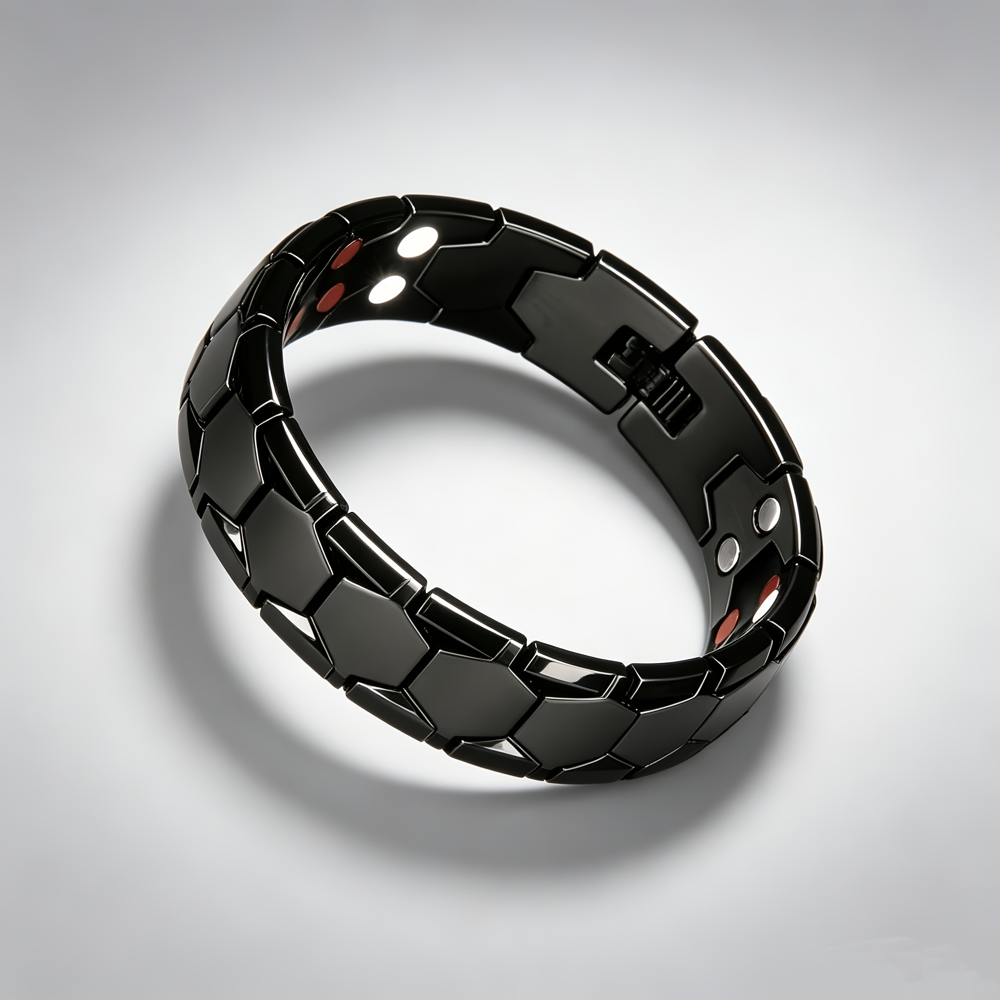 TEMU Steel Men's Magnetic Bracelet, Adjustable Size Men's Bangle, Durable Steel Men's Jewelry Gift For Husband, Boyfriend, Father's Day, Daily Wear