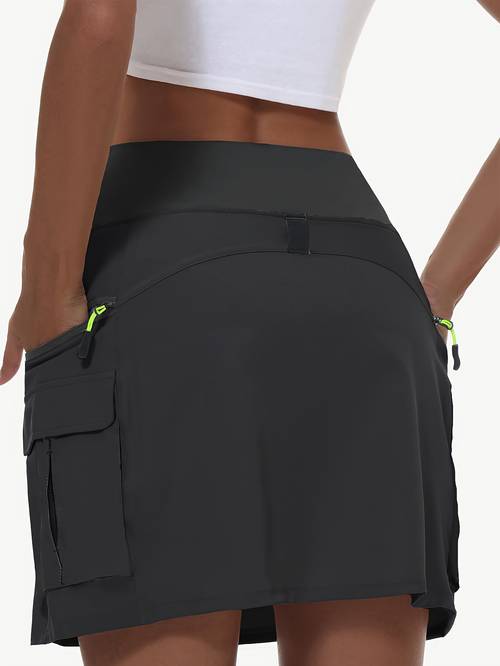 womens high waisted golf casual pants with zipper and multiple pockets for outdoor climbing exercise quick shorts