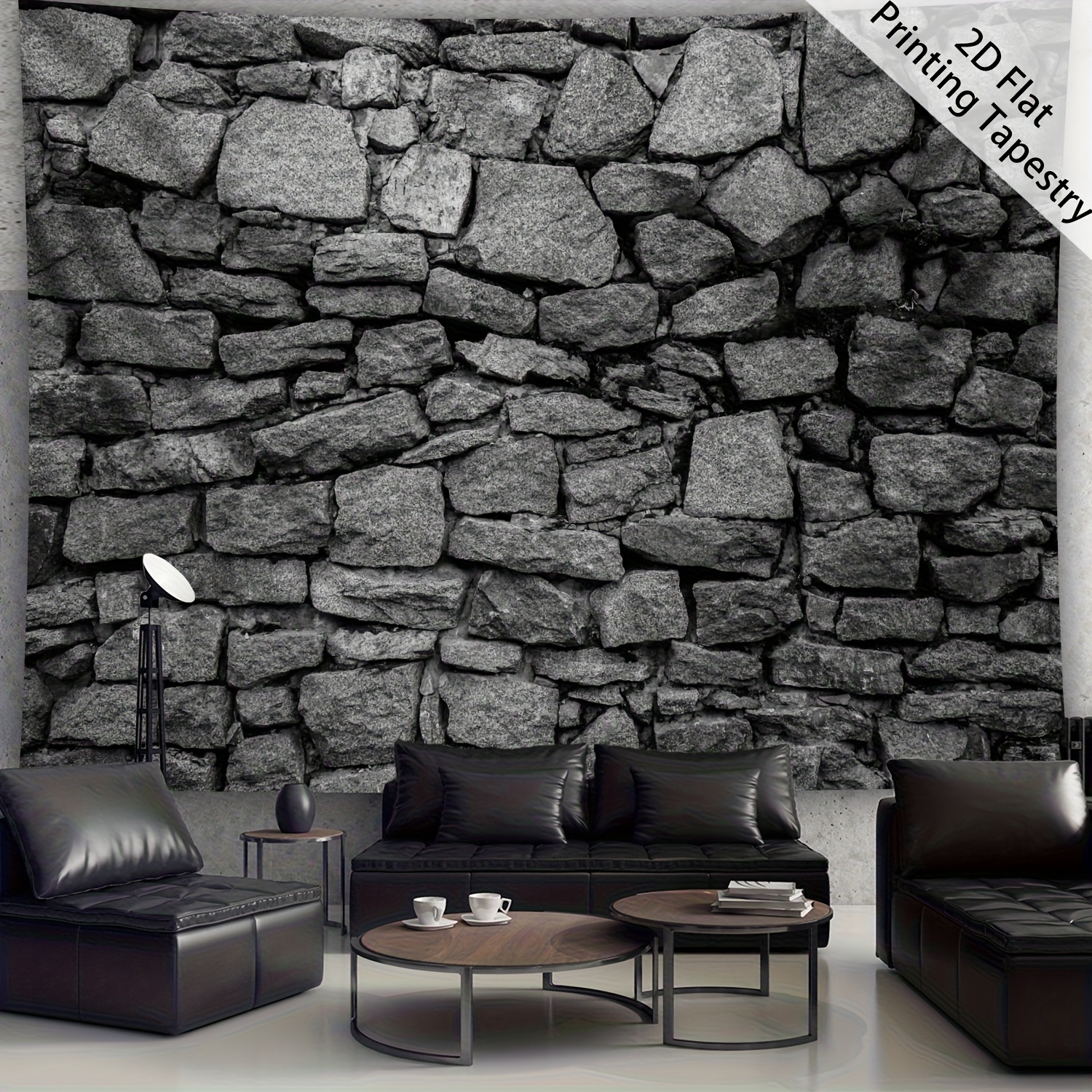 TEMU 2D Plat - [Impression 2D Plat] 1pc - Ultra Grand Format - Style Extrêmement Facile Murale - Imprimé Numérique HD Grosse Tapisserie - Polyester -