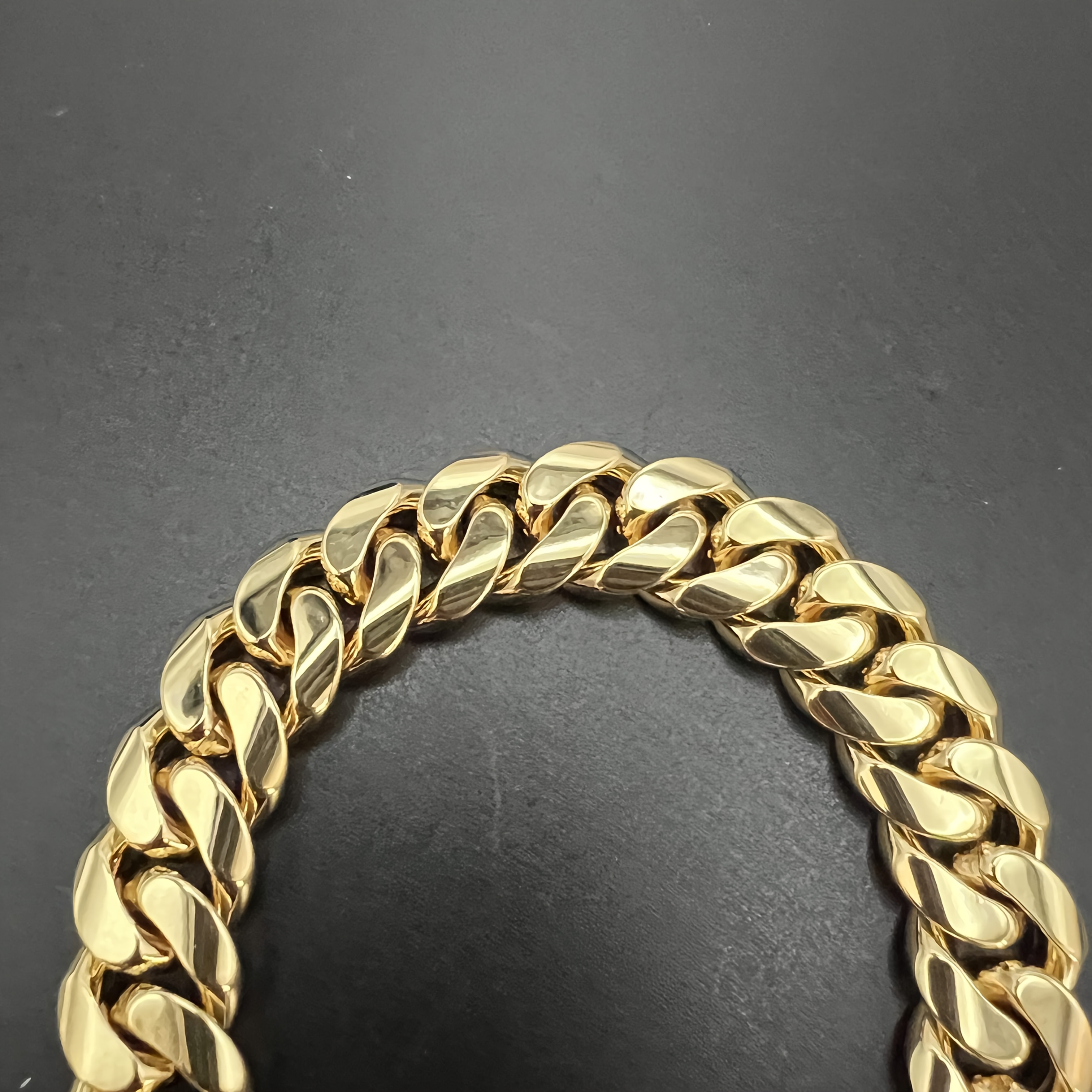 Teen's 18K Gold Plated Durable Cuban Bracelet — Stylish Buckle