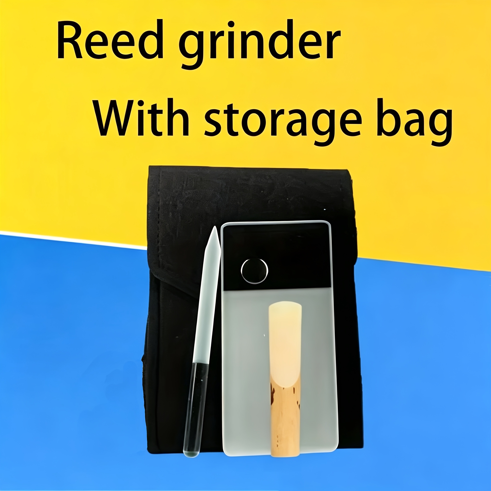 Image of Grinder Trimmer, Reeds Thickness Grinder, Reeds Grinding Kit With Grinding Plate And Grinding Rod, Saxophone Accessories