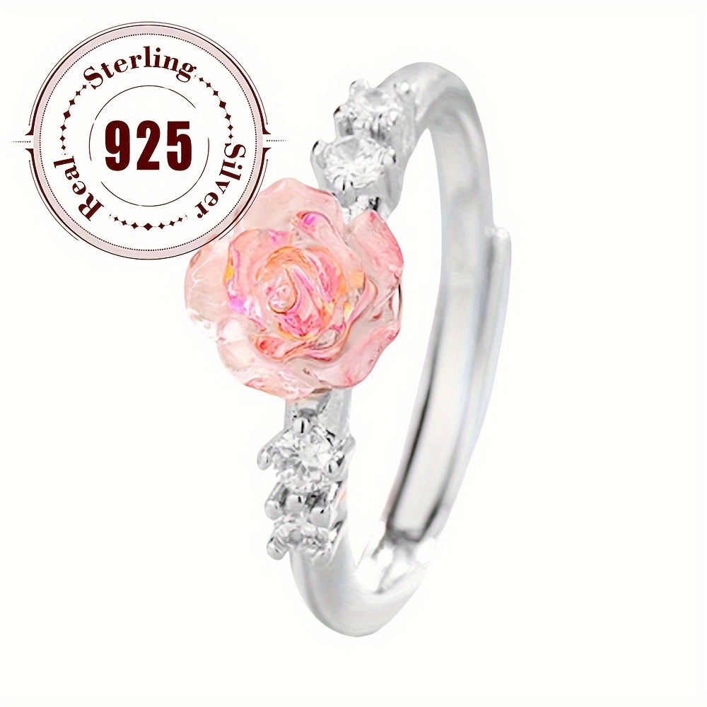 

Charming Adjustable Ring In 925 Sterling Silvery - Perfect Gift For Her, Casual Attire