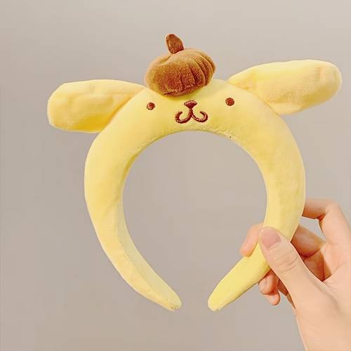 single melody pom pom plush headband non slip soft hair suitable for women and cute for face washing makeup accessory melody pom pom