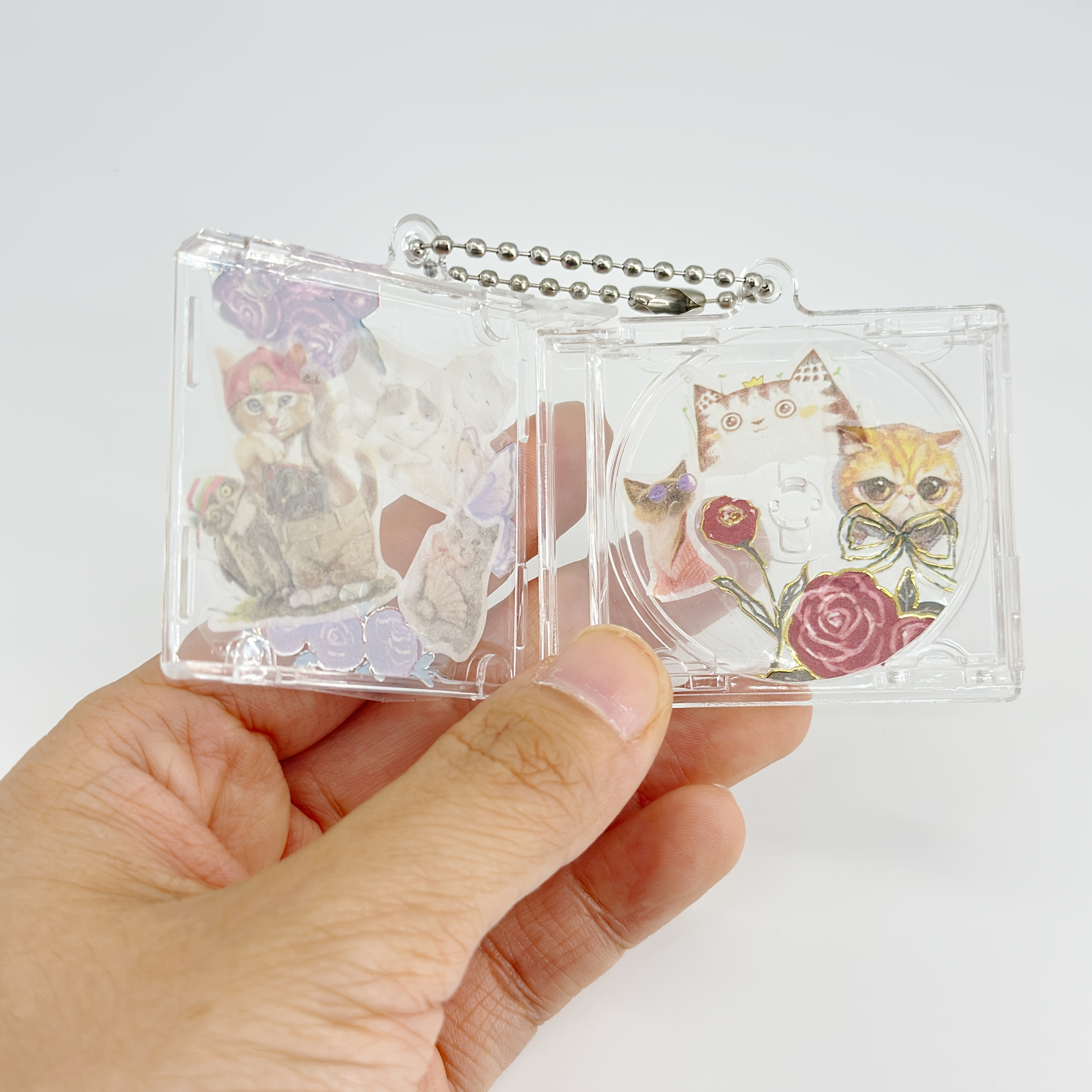 4 pack nfc mini cd keychain transparent acrylic portable cd - Temu