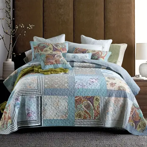 Colcha patchwork reversible, Ropa de cama y textil para dormitorio