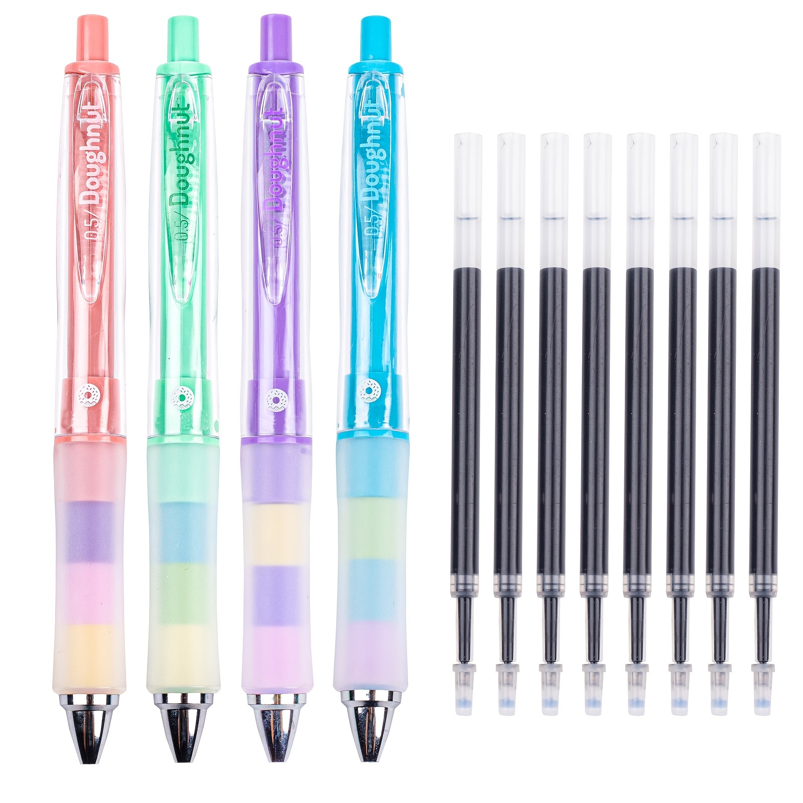 

4 Ballpoint Pens With 8 Refills