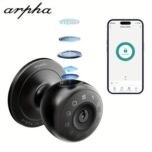 smart door lock smart door handle digital keypad door lock fingerprint unlock app residential security smart door lock gift for friends suitable for rental house apartment bedroom