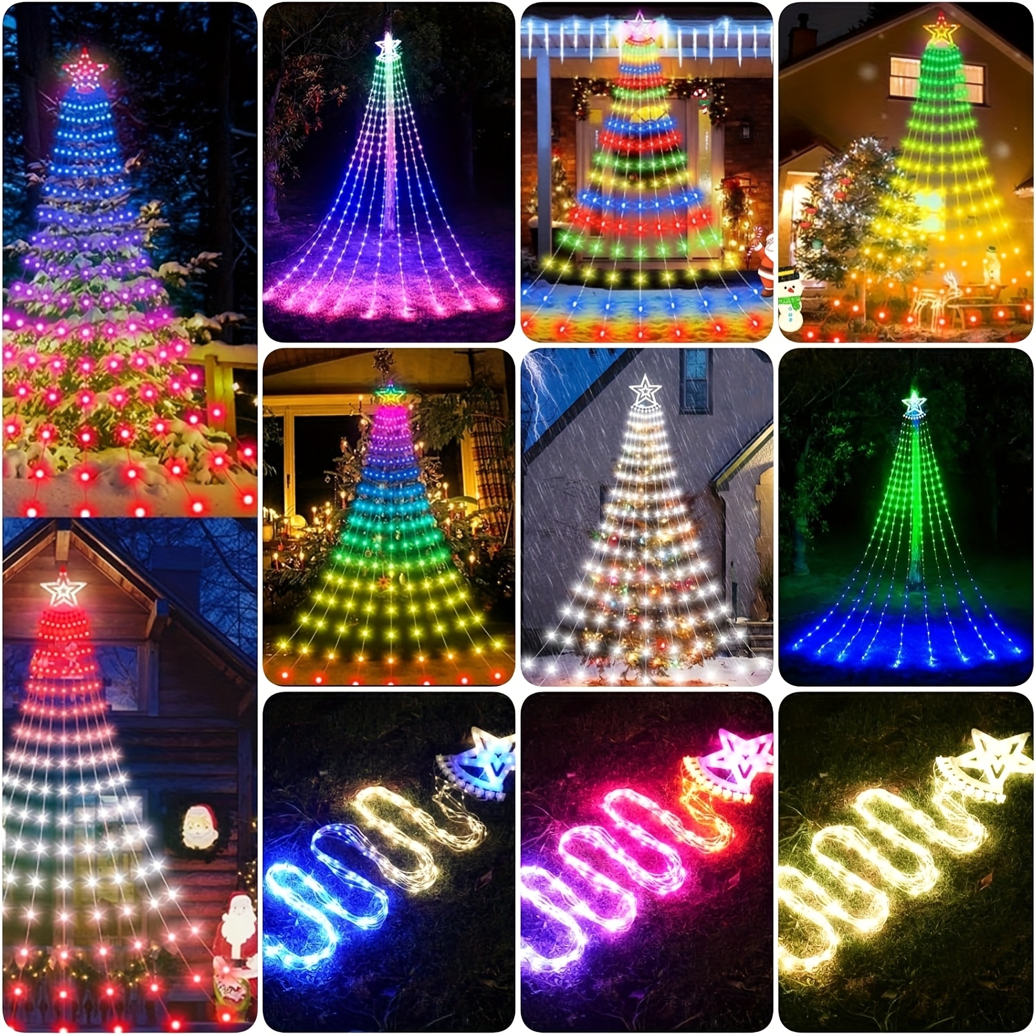 11 8ft 350leds outdoor christmas decorations rgb color