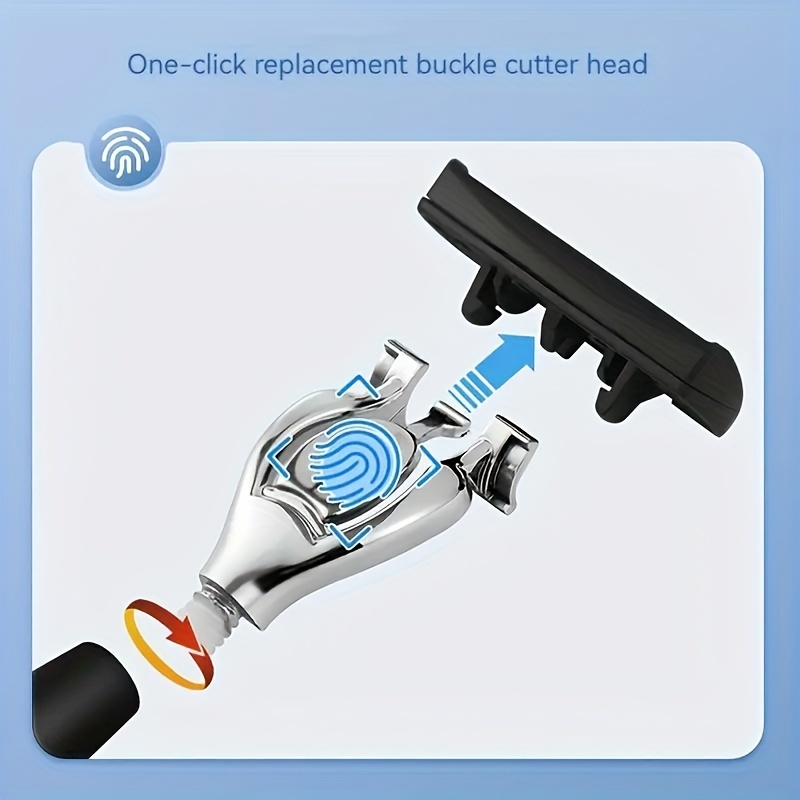 Men's Beard Shaver - 6-Layers Blades, Non-Slip Handle, Replacement Blades Included, Efficient Men's Shaving Tool