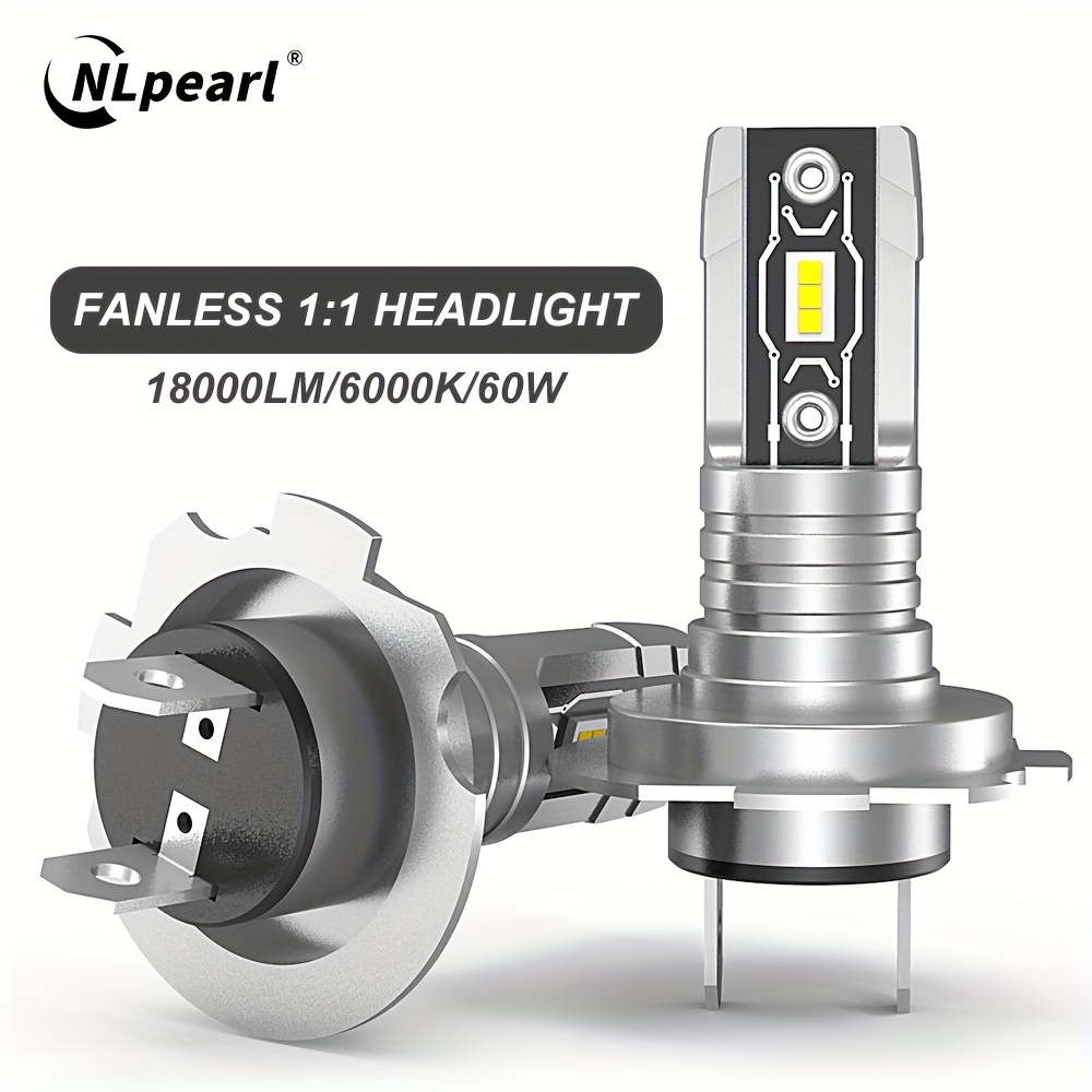 Ampoule H7 LED Voiture, 6 Côtés CSP Puces 360° Kit de Conversion Lampe  Phare Auto
