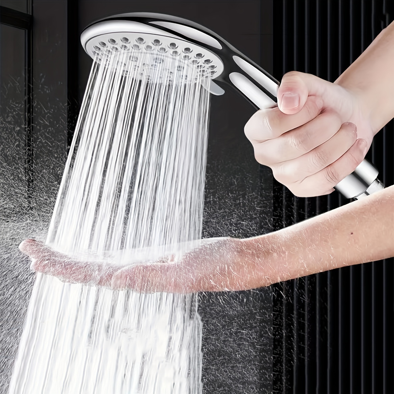 Large Outlet Shower Set with Multi-Stage Adjustable Pressure Washer