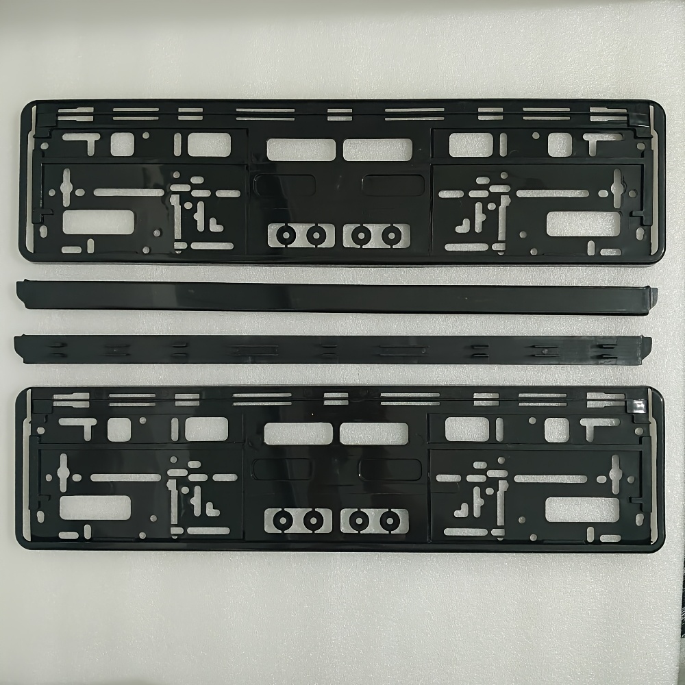 TEMU 2pcs For Decoration Only Car Licence Plate Bracket Plate Holder Eu Standard License Plate Frame Cover Anti-corrosion Auto Accessories