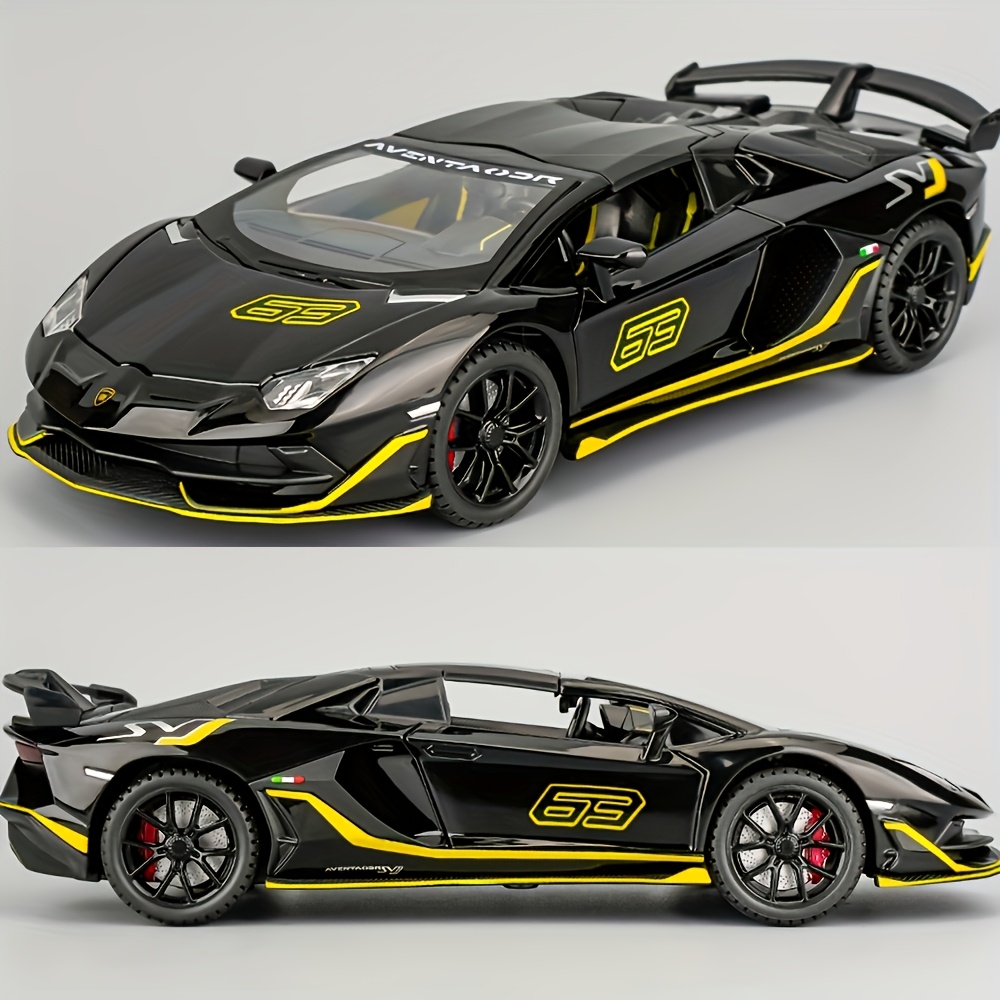 Image of 1:24 Scale Black Diecast Model Car, Alloy Collectible Vehicle With , Detailed Static Display Model For Home Desktop Decoration, Ideal Gift For Car Enthusiasts, Birthday And New Year Present