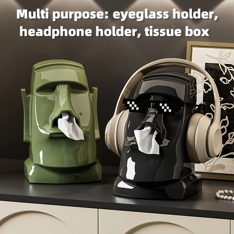 vintage style headphone stand tissue box combo creative Temu