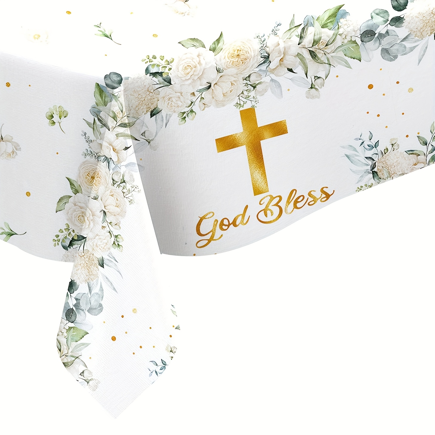 1pc wedding decorations summer decoration garden decor for outside outdoor decor first communion decoration god     disposable plastic tablecloth religious rectangular tablecloth for baby shower party supplies