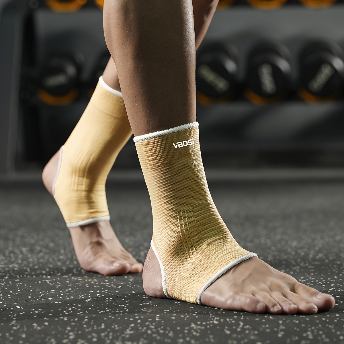 [Elastic Ankle Support] 2pcs Unisex Elastic Ankle Support Sleeves | 1 Pair for Running Basketball Cycling Gym Training, One Size