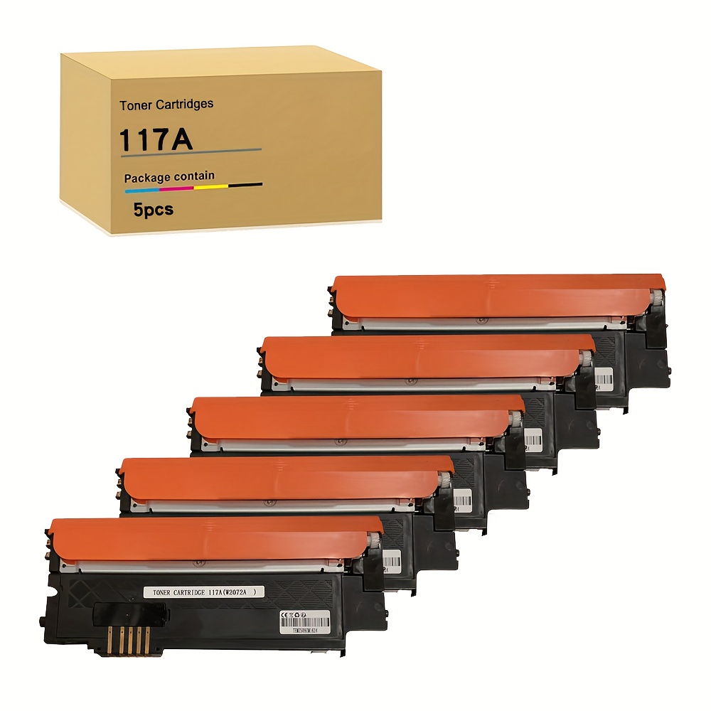 Image of 117a Toner That Works With For 150a Models 179fwg, 178nwg, 179fnw, 178nw, And 150nw, Including W2070a, W2071a, W2072a, And W2073a (set Of 5 With 2 Black, , Yellow, And Magenta)