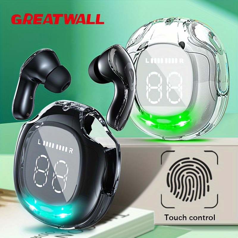 

Greatwall Tws Wireless Earphones With Led Digital Display Headsets Sports Running Headphones Hifi Hd Stereo Earbuds With Built-in Microphone In-ear Wireless Earbuds
