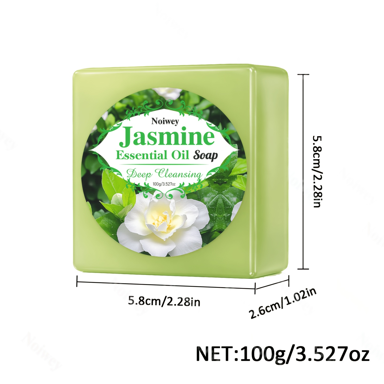 Image of 100g Jasmine Essential Oil Soap, Moisturizing Cleanser Made From Jasmine Essential Oil And Shea Butter, Designed For , In A Bar For Face And Body