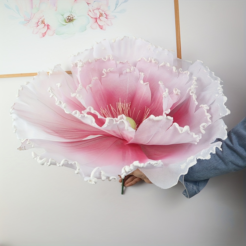 TEMU Flor de cáñamo asiática nueva de 40 cm para exhibición en , decoración de , decoración de tienda, vestuario de boda, tarjeta de foto, flor de