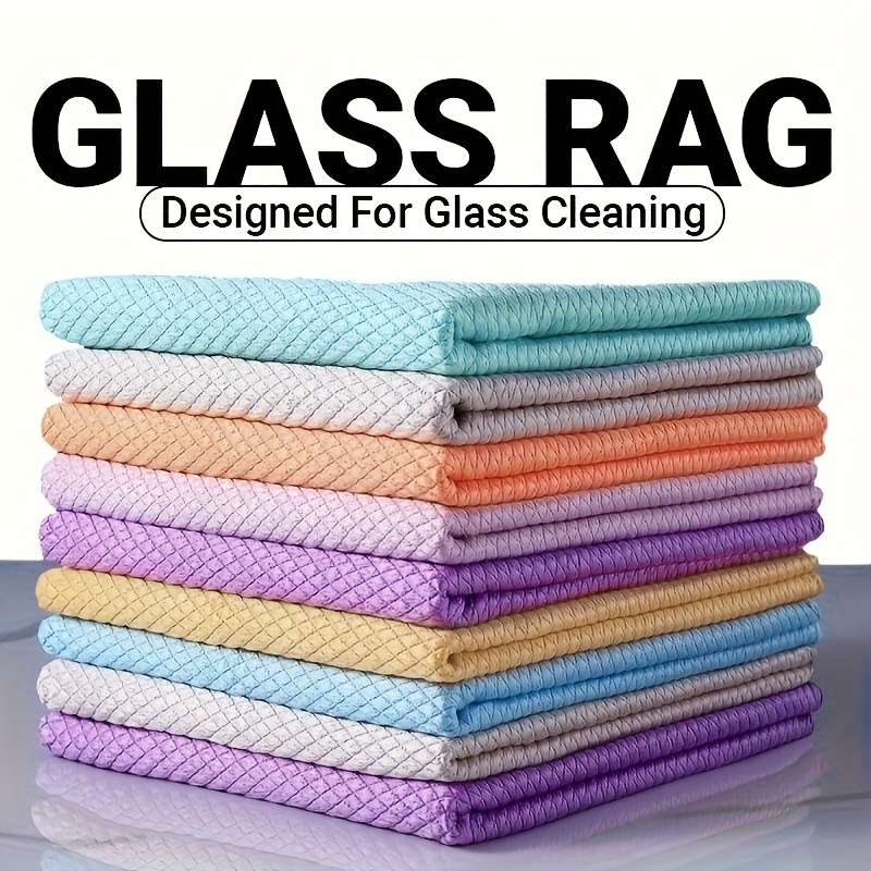 TEMU Random Color 5pcsmiracle Cleaning Cloths, Reusable, Shrink-resistant And Wrinkle-free, Fade-proof, Suitable For Windows, Dishes, Kitchen, And