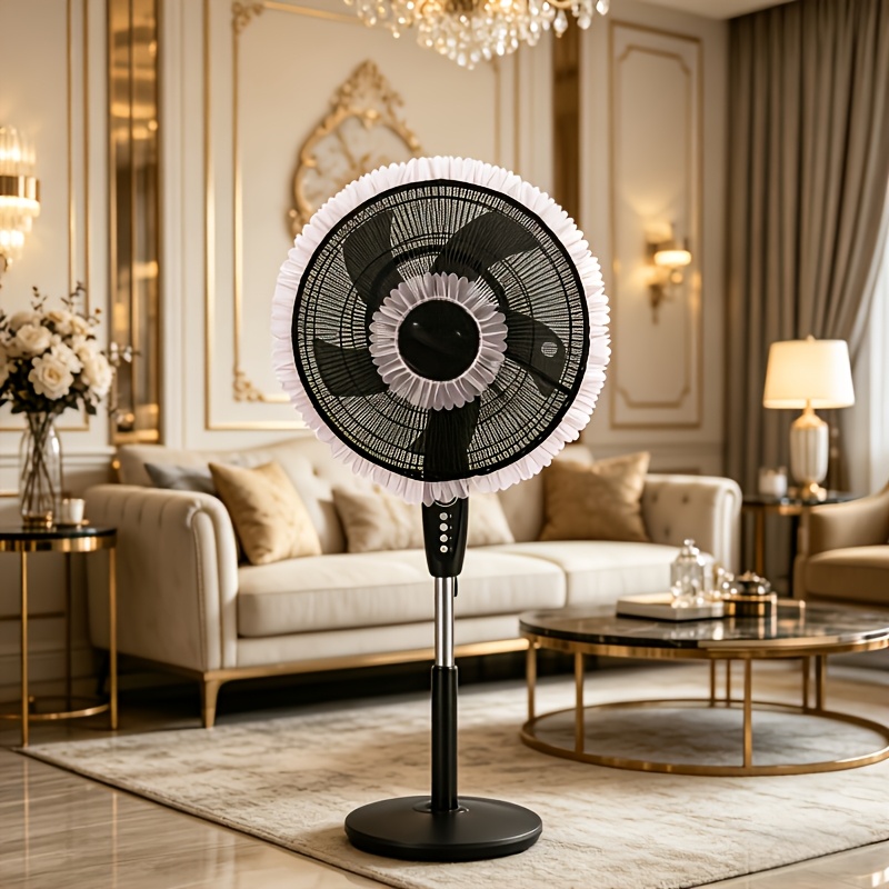 TEMU Housse de ventilateur de sol avec grille de sécurité et poignée -pincement - Convient aux ventilateurs de plafond/de sol, housse de pour de