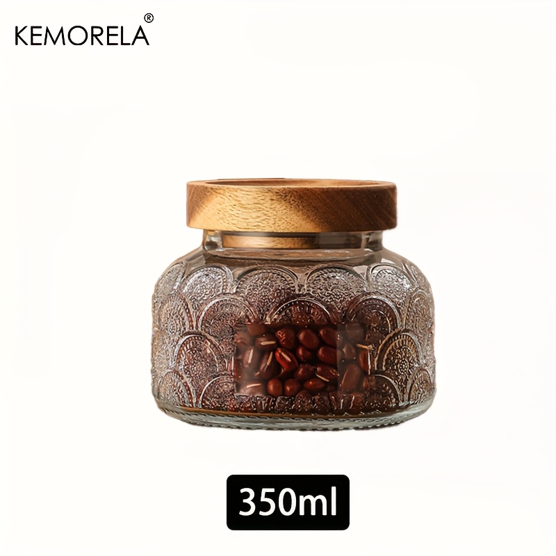 TEMU 1/3pcs Set Of Retro Patterned Glass Sealed Jars, Storage Jars, Kitchen And Household Dried Fruit Snacks Large Capacity Storage Jars, Jars