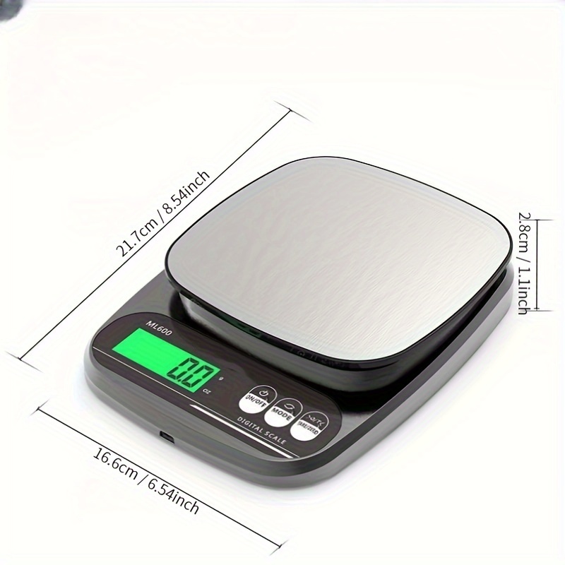 Balance électronique de cuisine portable en acier inoxydable pour petite  cuisine, couleur: 10 kg / 1 g (