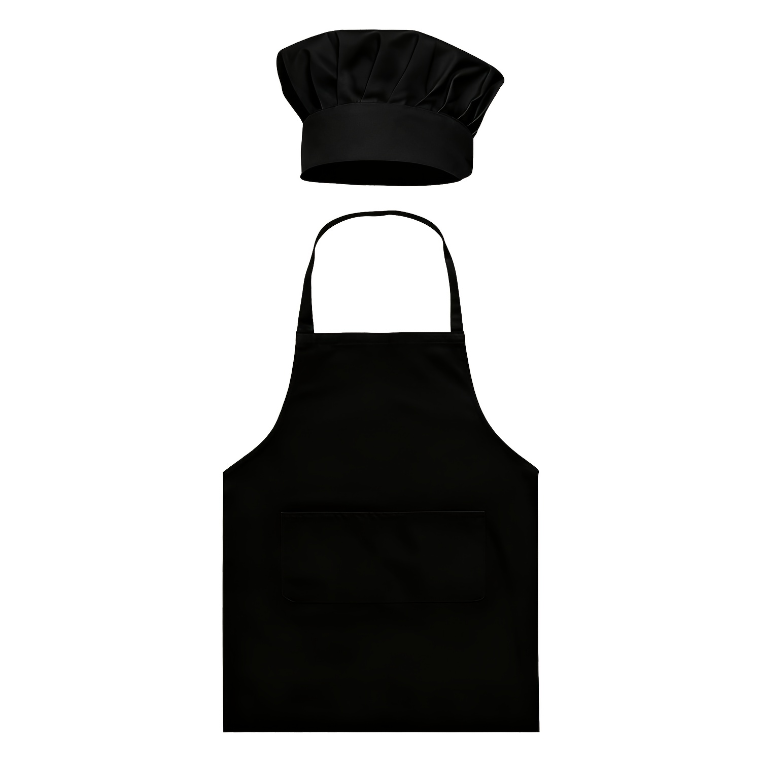 Image of Chef Apron Hat Set Adjustable Apron With Butcher Hat Baker Costume For Men And Women