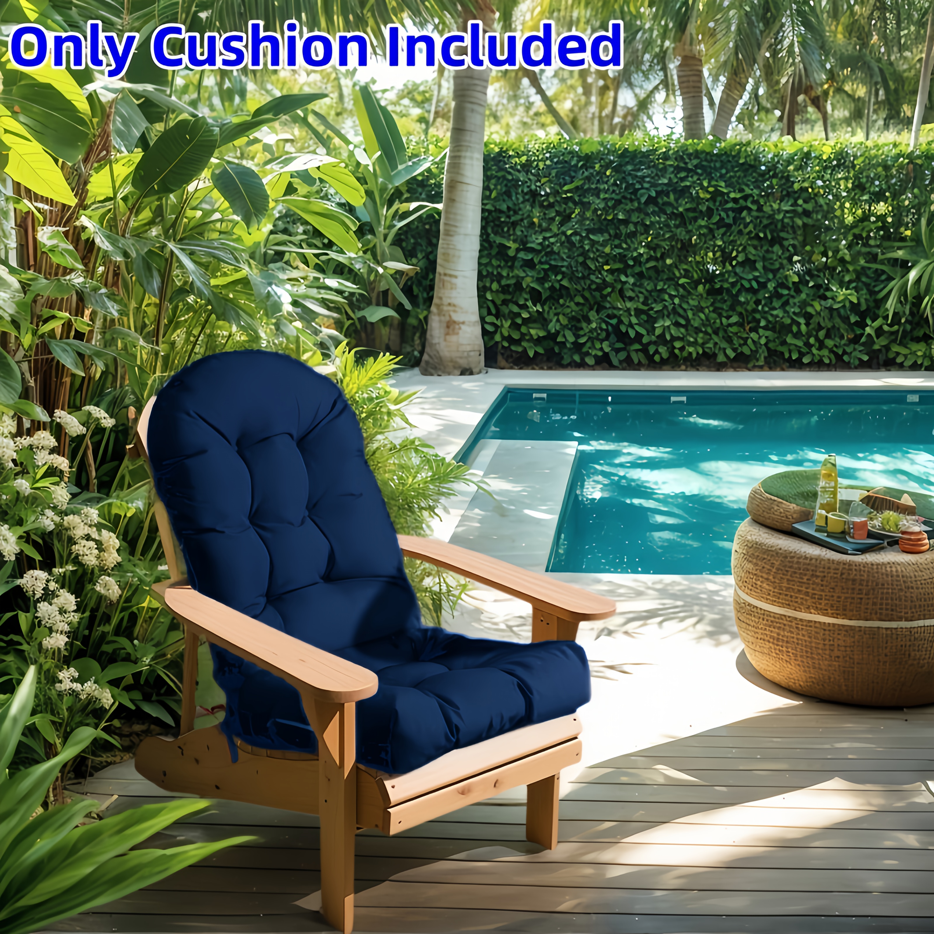 TEMU 25 High-back Chair Cushions, Bohemian Lounge Chair Pads - Outdoor Camping Leisure Chair Cushions/full Back Support Cushions And Non-slip Straps,