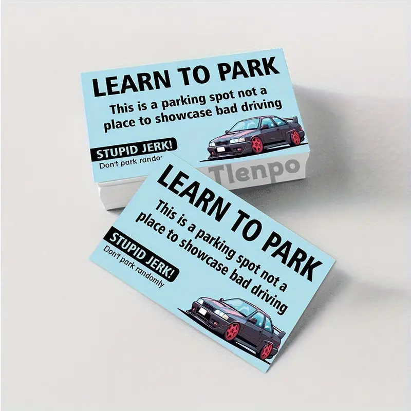 50 Sheets Humorous Parking Cards Learn To Park 3.5 X 2 Inches, Quirky  Prank Cards, Pranks Quirky Warning Driving Fake Tickets, Funny Note Cards,  Tea