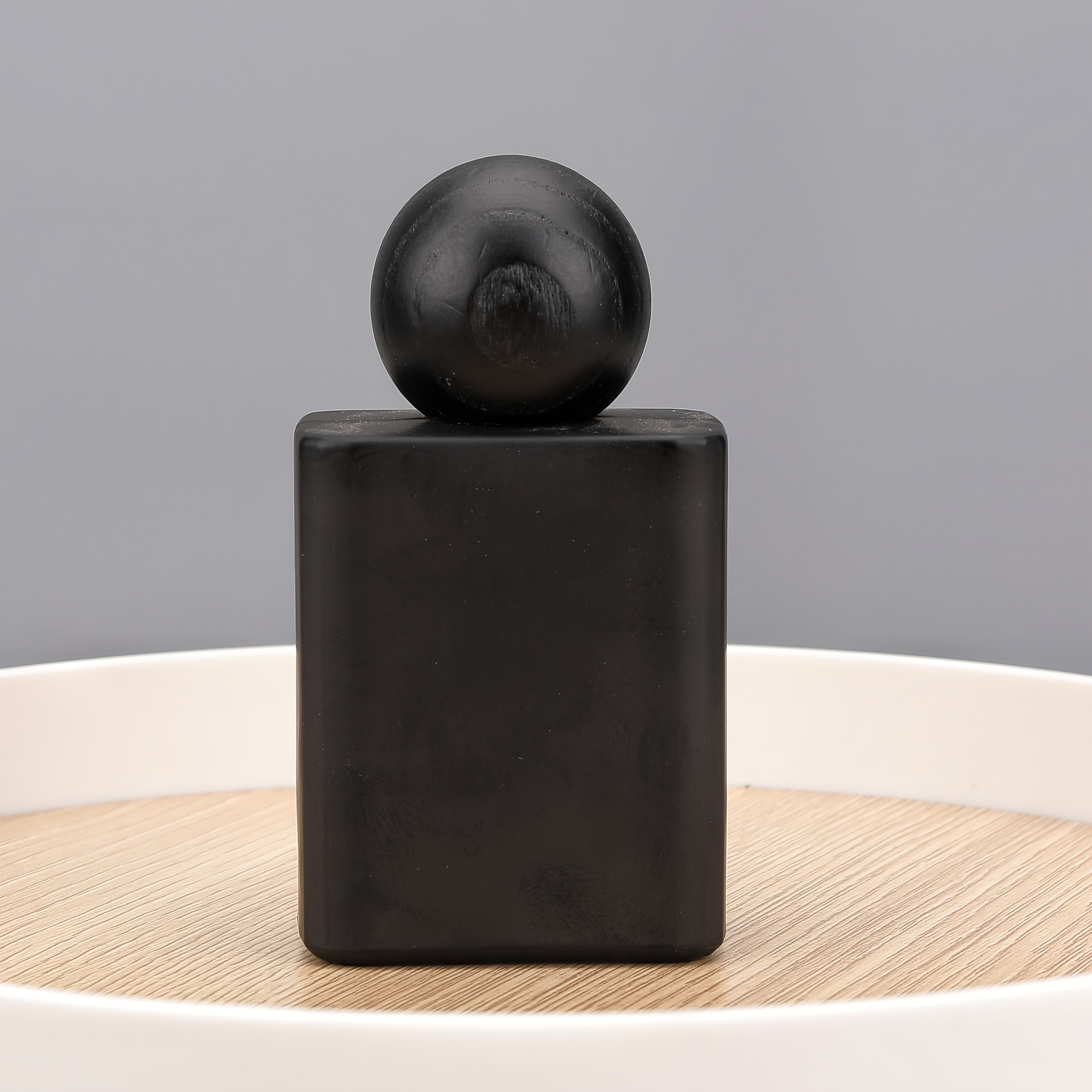 TEMU 1-pack 50ml Black Frosted Glass Perfume Bottle With Metallic Cap - Portable Refillable Spray Bottle For Cologne, Essential Oils, Lotions -