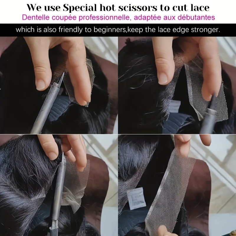  less wigs human hair 180 density pre cut lace less wig hd straight 4x4 closure wigs for women real no wigs for women details 6