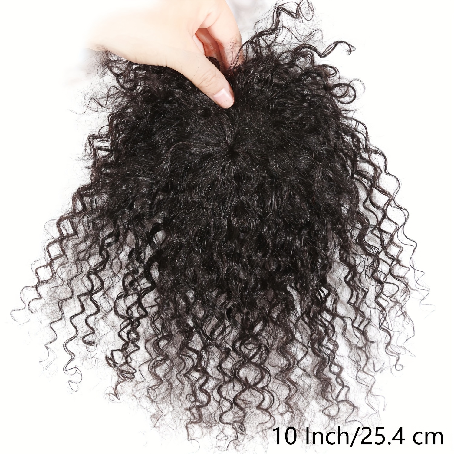 Curly Topper Hair Bangs T Shape Inside Women Adding Hair Temu