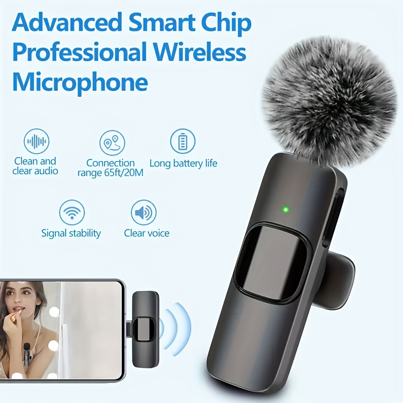 Micrófono Lavalier sin varillas con Cancelación de Ruido FengYang -C, Plug & Play, Reducción Activa de Ruído Gratuita, Compatible con Smartphones, Portátiles, Streaming, Clases en línea, Podcasts, Conferencias: Ideal para Transmisiones En Vivo, Discursos Públicos y Grabaciones. Micrófono-C para Captura Clara del Audio