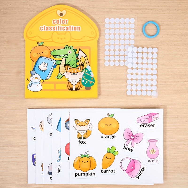 Image of Busy Book - Color Sorting Activity Toy With Stickers