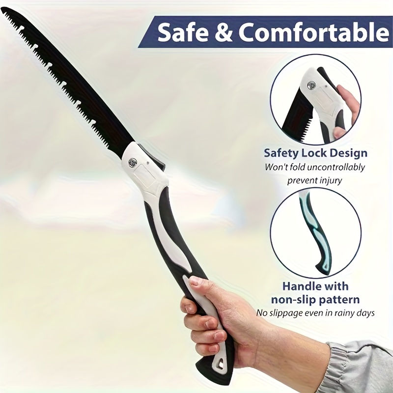 multi function large folding saw household outdoor woodworking saw garden quick tree cutting hand saw outdoor tool suitable for home decoration gardening woodworking camping and pruning