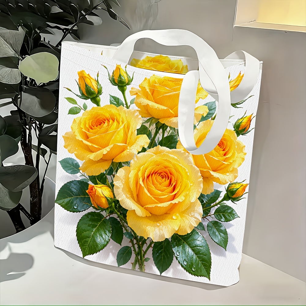 TEMU 1pc Exquisite Shoulder Bag, Bouquet. Patterned Women's Shoulder Bag, Multi-functional, Handbag, Clutch, Evening Bag, Travel Essential,