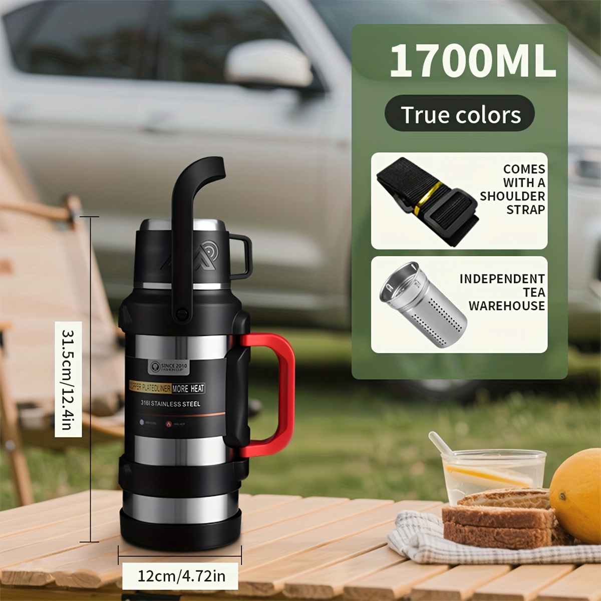 1pc Large Capacity Insulated Bottle, Insulated Kettle, Insulated... product image 20