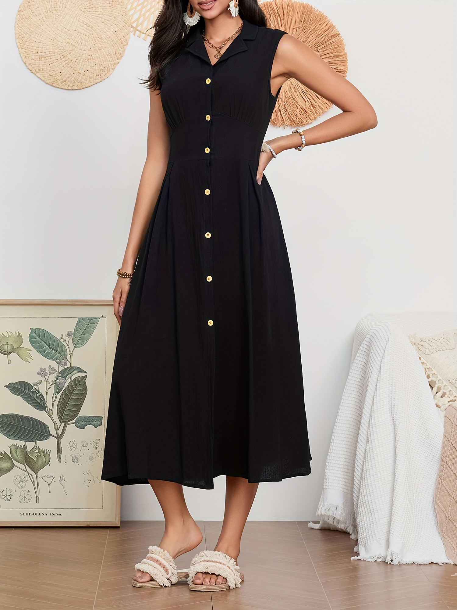 navy blue dress for baby girl Logan Button Up Midi Dress — Washed Denim